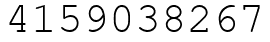 Число 4159038267.