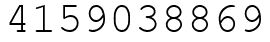 Число 4159038869.