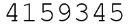 Число 4159345.