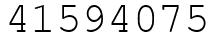 Число 41594075.