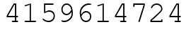 Число 4159614724.