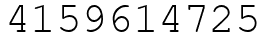 Число 4159614725.