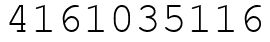 Число 4161035116.