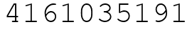 Число 4161035191.