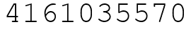 Число 4161035570.