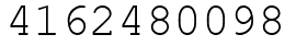 Число 4162480098.