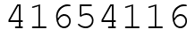 Число 41654116.