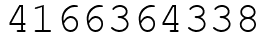 Число 4166364338.