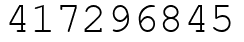 Число 417296845.