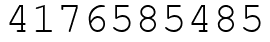 Число 4176585485.