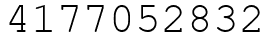 Число 4177052832.
