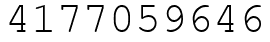 Число 4177059646.