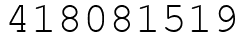 Число 418081519.