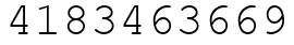 Число 4183463669.