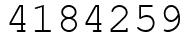Число 4184259.