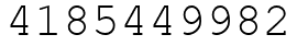 Число 4185449982.