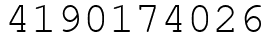 Число 4190174026.