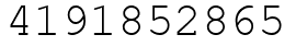 Число 4191852865.