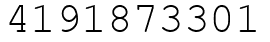 Число 4191873301.
