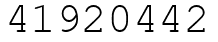 Число 41920442.