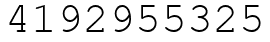 Число 4192955325.