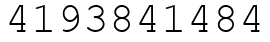 Число 4193841484.