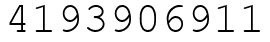 Число 4193906911.