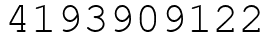 Число 4193909122.