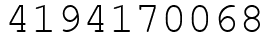 Число 4194170068.