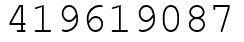 Число 419619087.