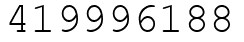 Число 419996188.