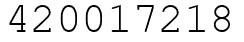Число 420017218.