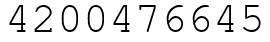 Число 4200476645.