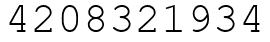Число 4208321934.