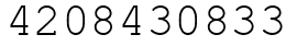 Число 4208430833.