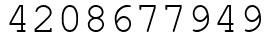 Число 4208677949.
