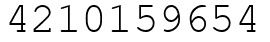 Число 4210159654.