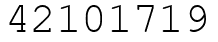 Число 42101719.