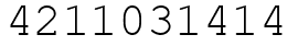 Число 4211031414.