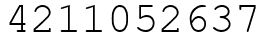 Число 4211052637.