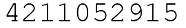 Число 4211052915.