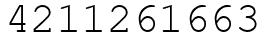 Число 4211261663.