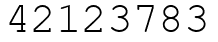 Число 42123783.