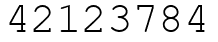 Число 42123784.