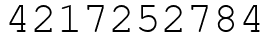 Число 4217252784.