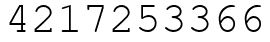 Число 4217253366.