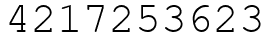 Число 4217253623.