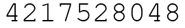 Число 4217528048.