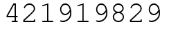 Число 421919829.