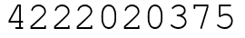 Число 4222020375.